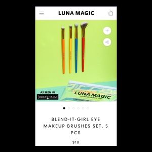 🍑Luna Magic 5 PC brush set Never used